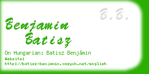 benjamin batisz business card